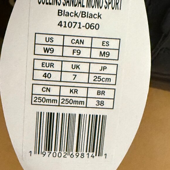 New Women's Hey Dude Velcro Mono Black Sandals Collins Comfort Sole Size 9 - Picture 5 of 12